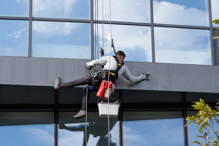 تنظيف واجهات كلادينج